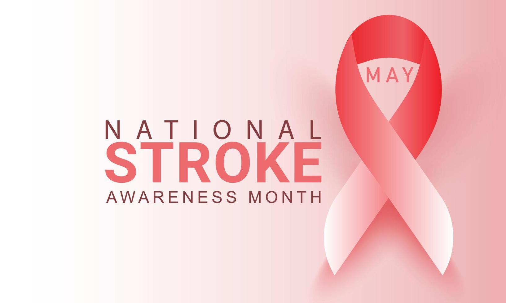 National Stroke awareness month is observed each year in May. Template for background, banner, card, poster. vector