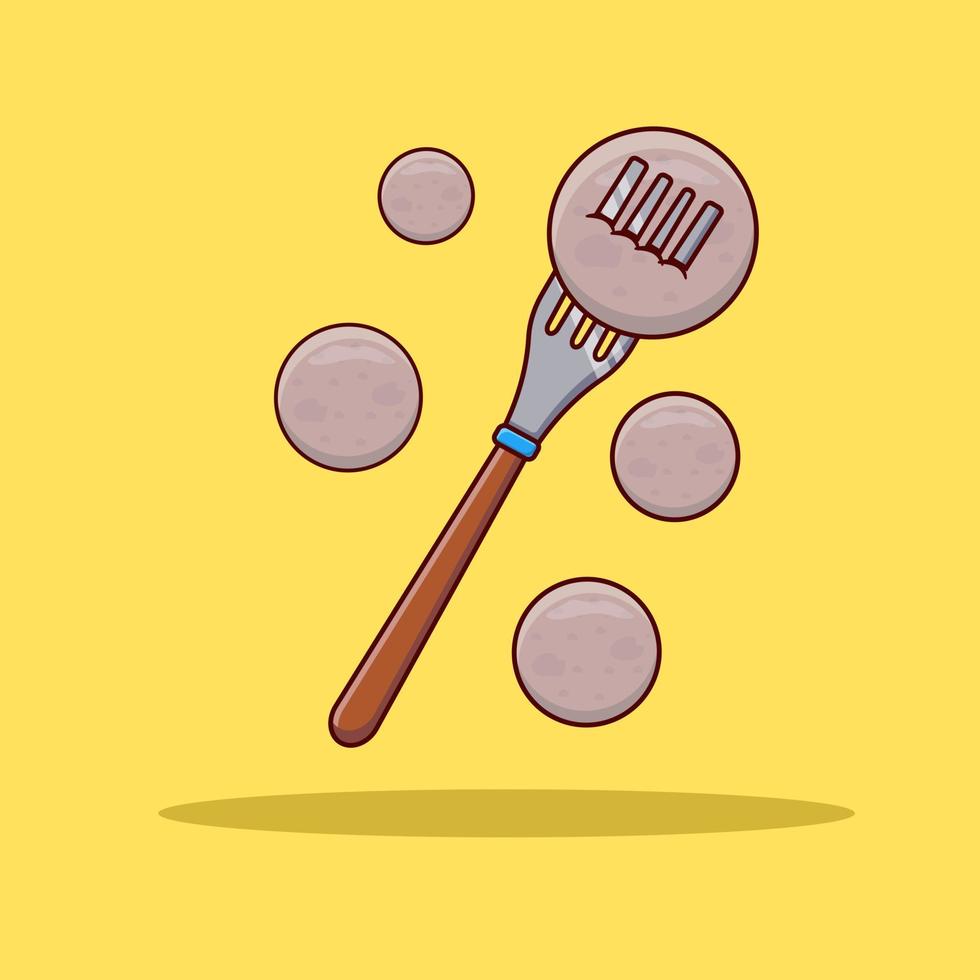 Meatball vector illustration, asian food icon free