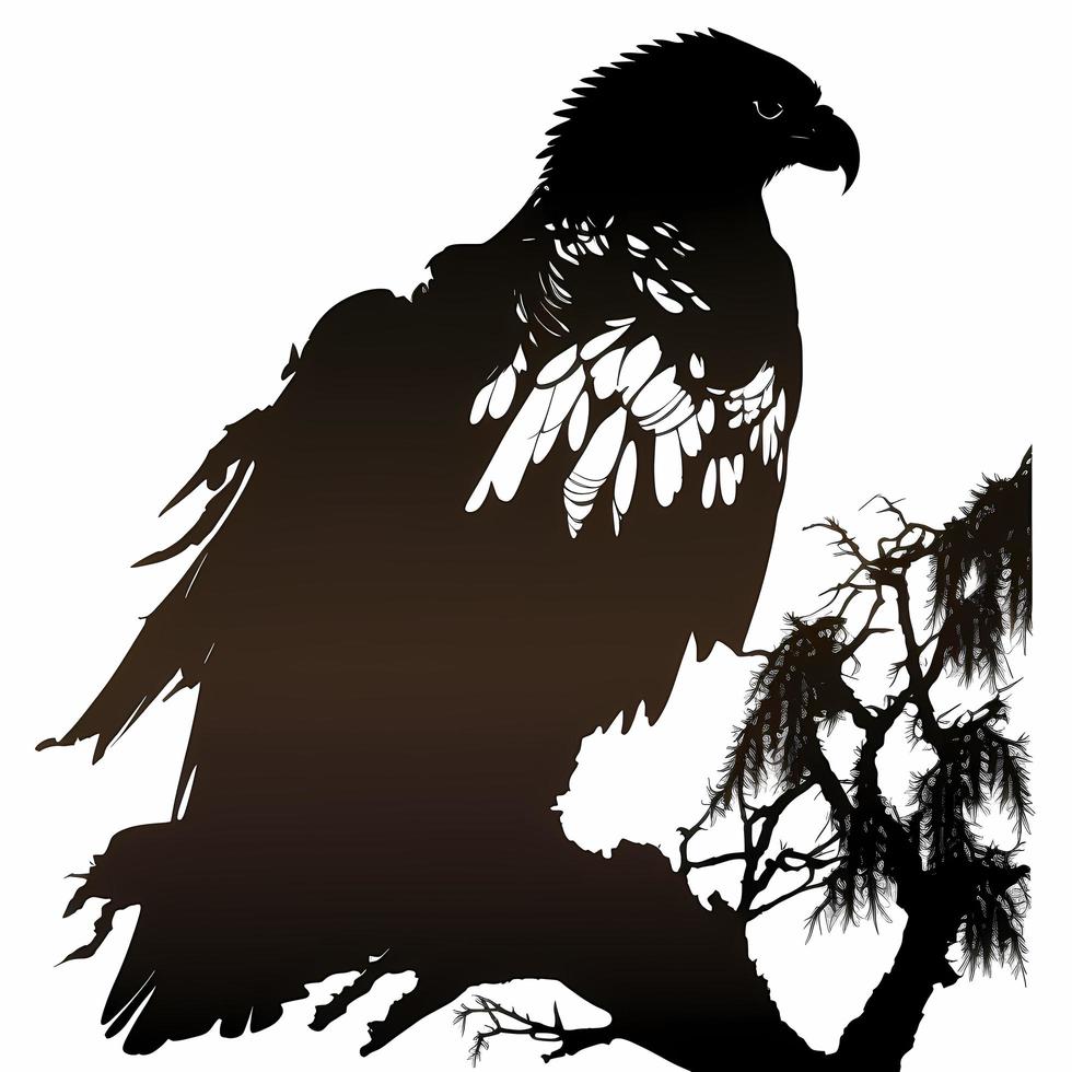 eagle silhouette AI Generated photo