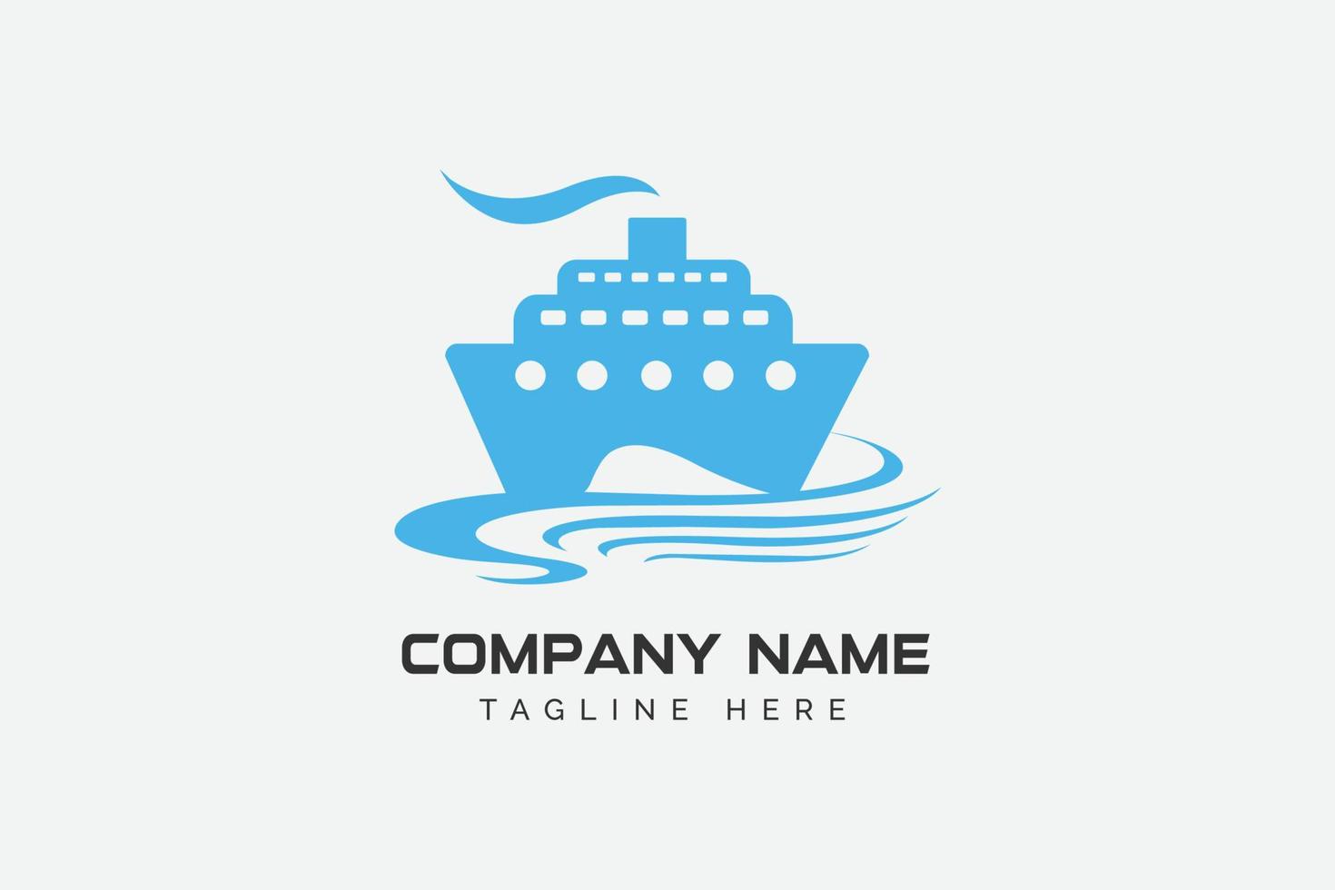 Ship logo concept vector illustration