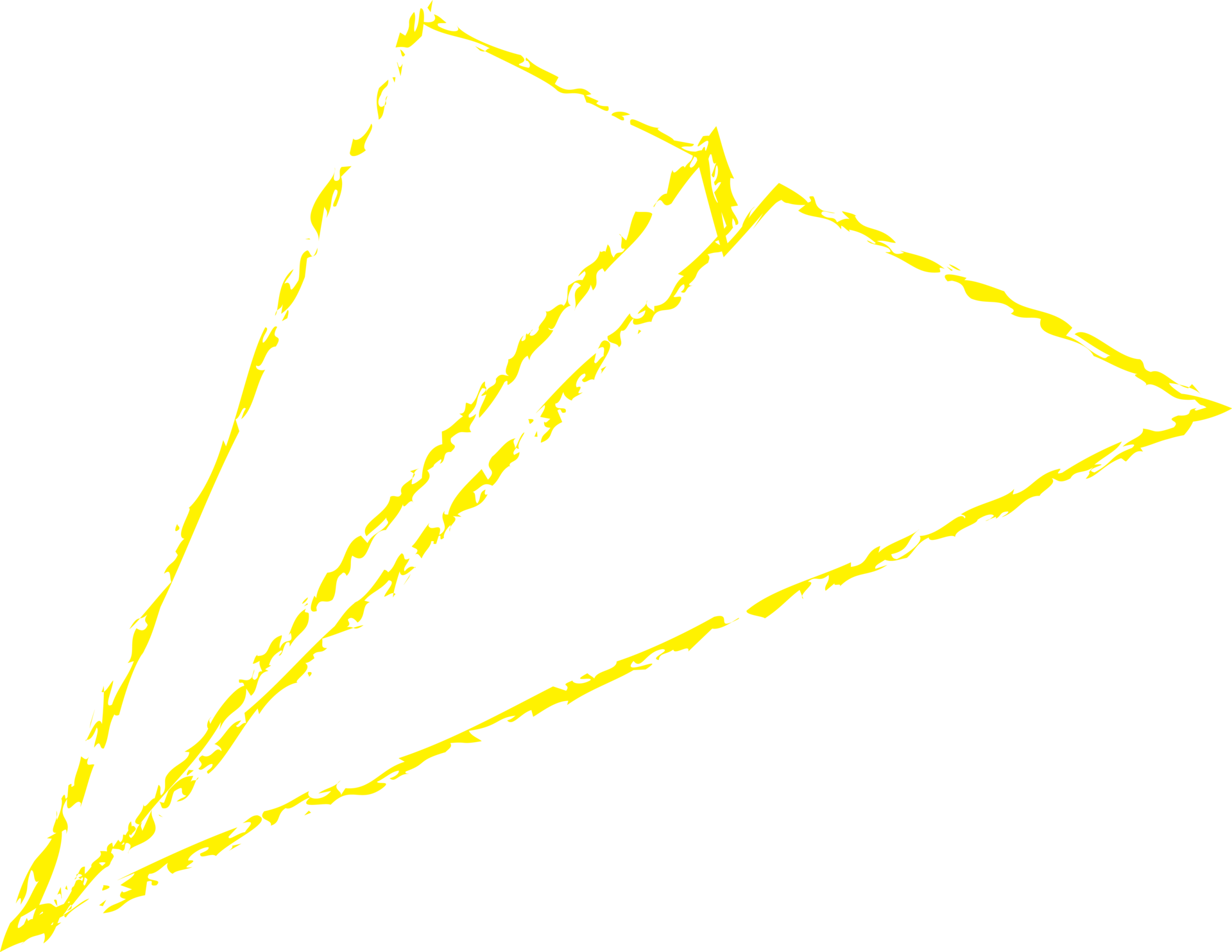 Free Yellow paper plane chalk line art 21819787 PNG with Transparent