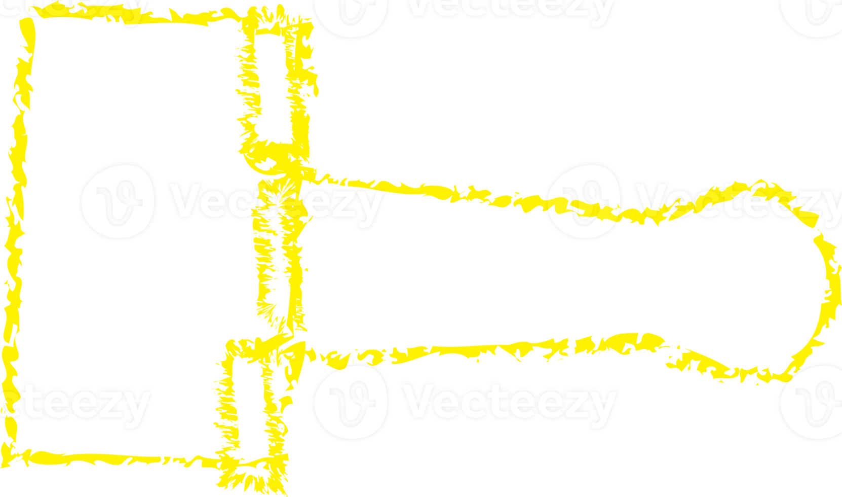 Yellow binder clip chalk line art png
