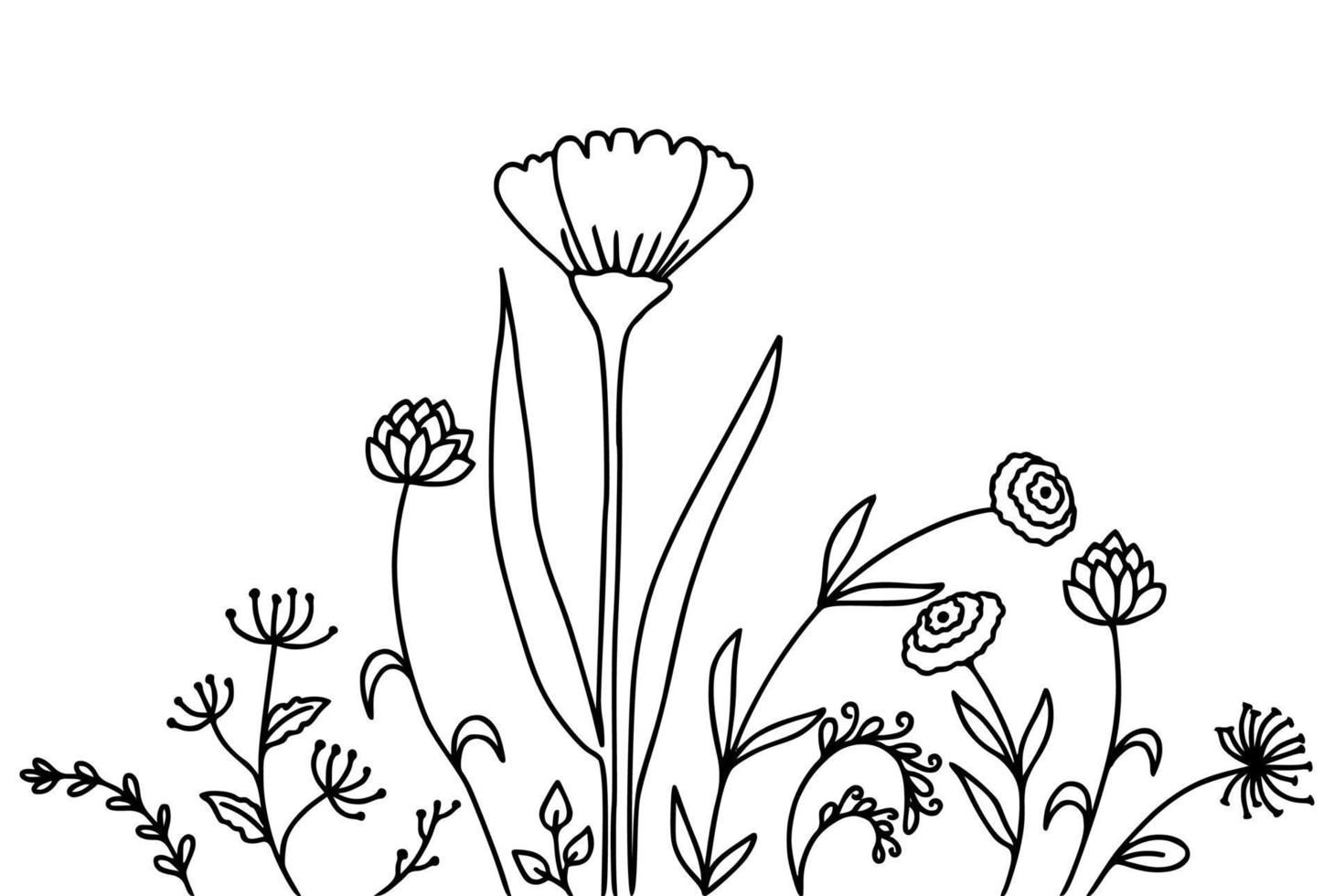 Flower doodle hand drawn vector