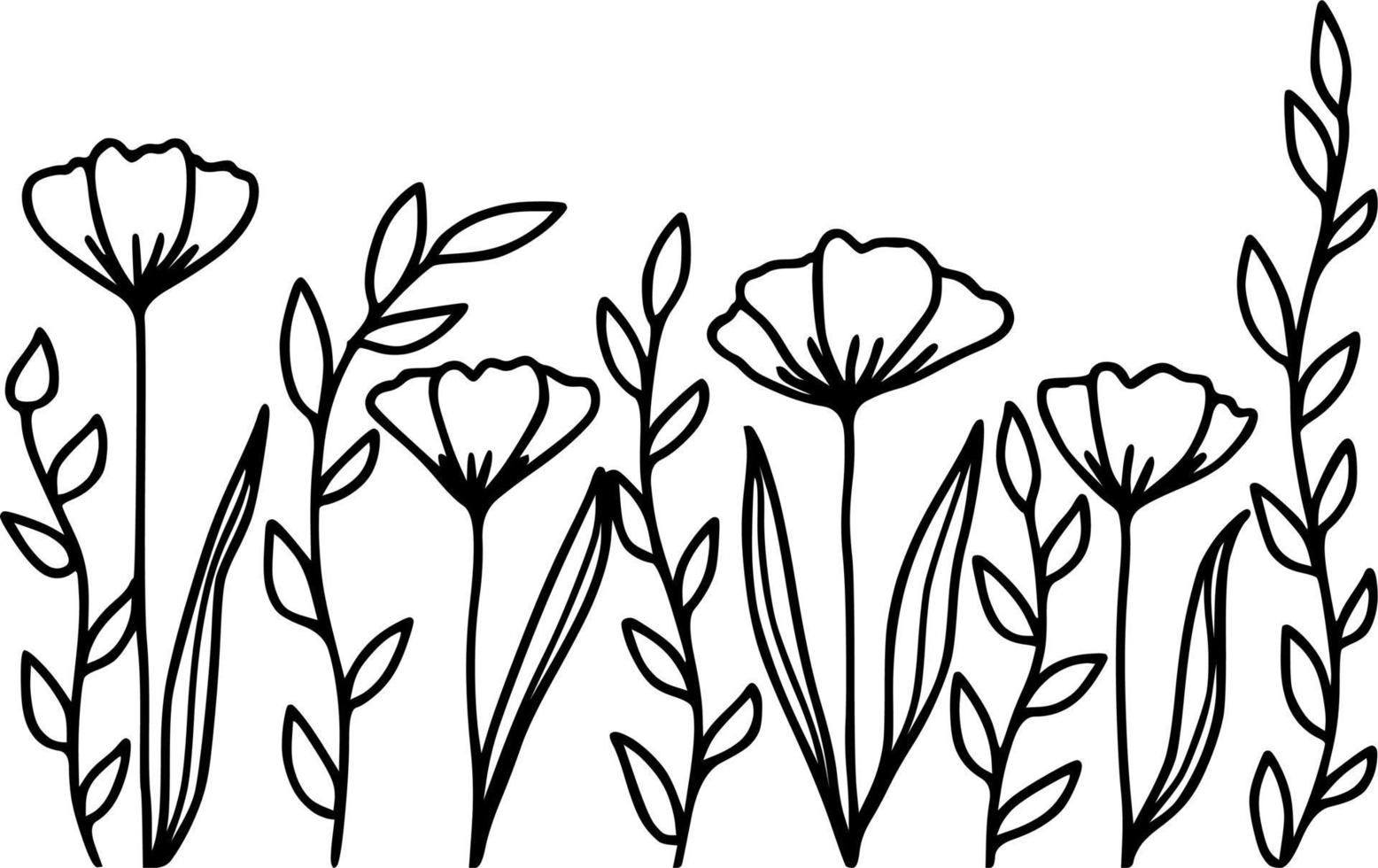Doodle flower drawing vector