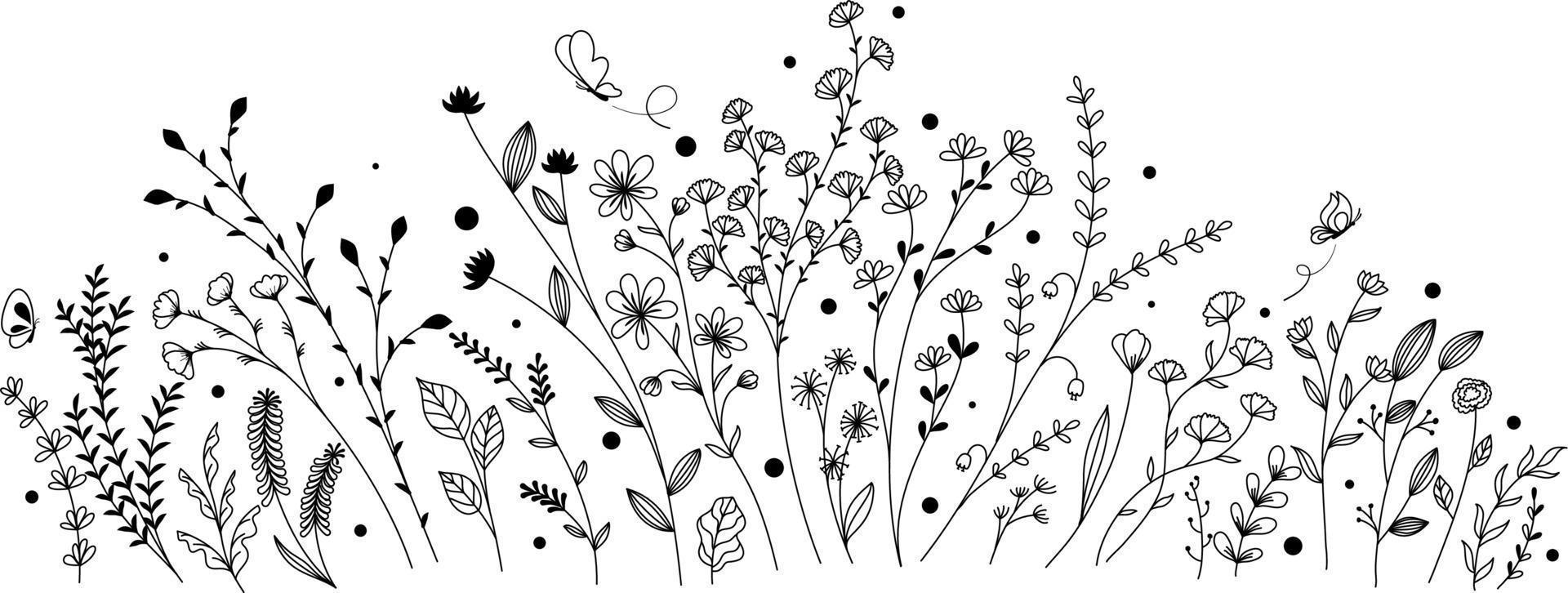 Flower doodle hand drawn vector