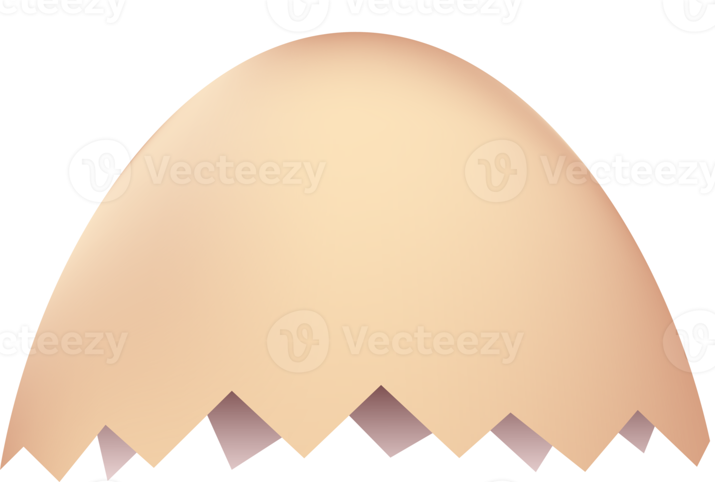 Brown cracked egg upper part png