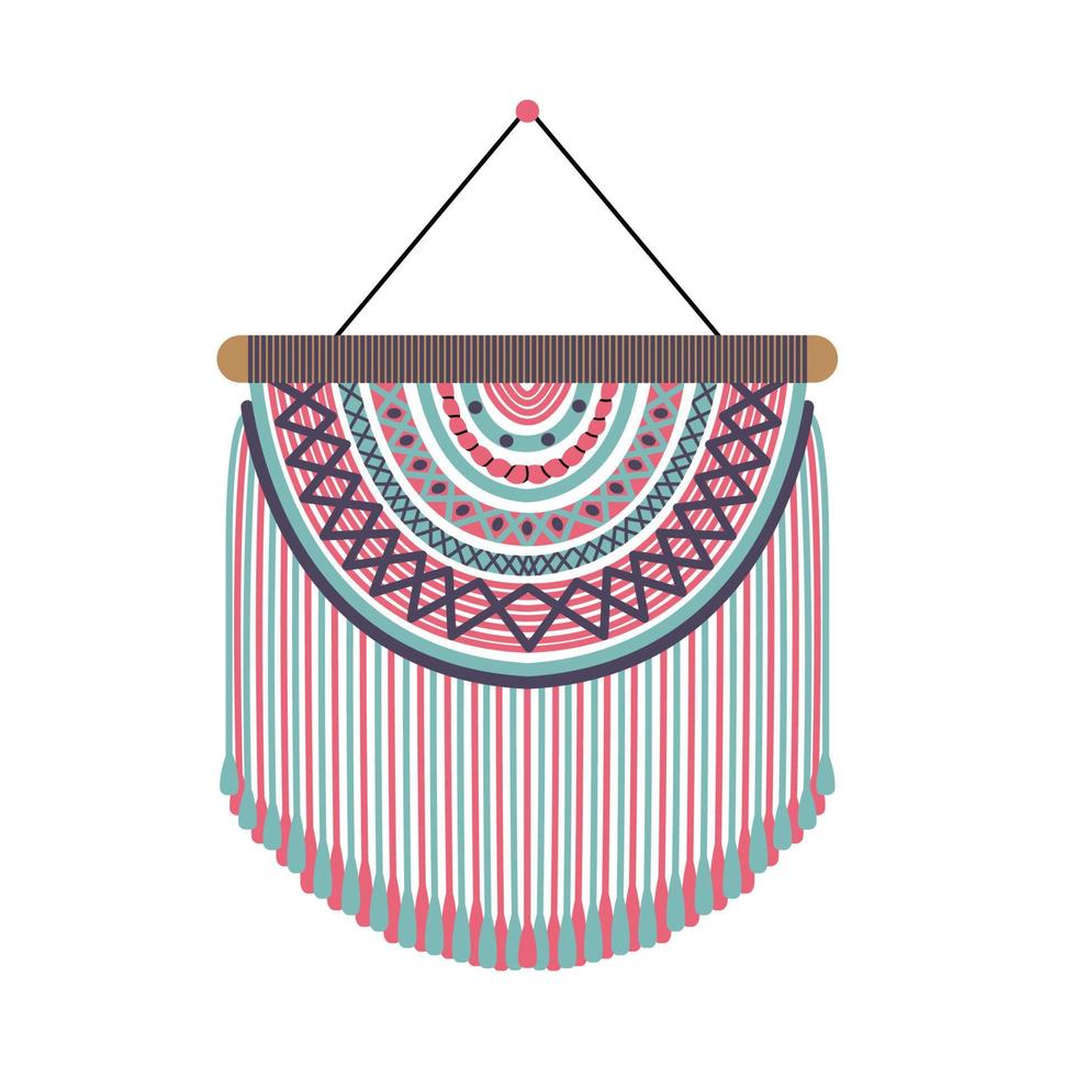 Macrame Wall Hanging Home Decoration vector