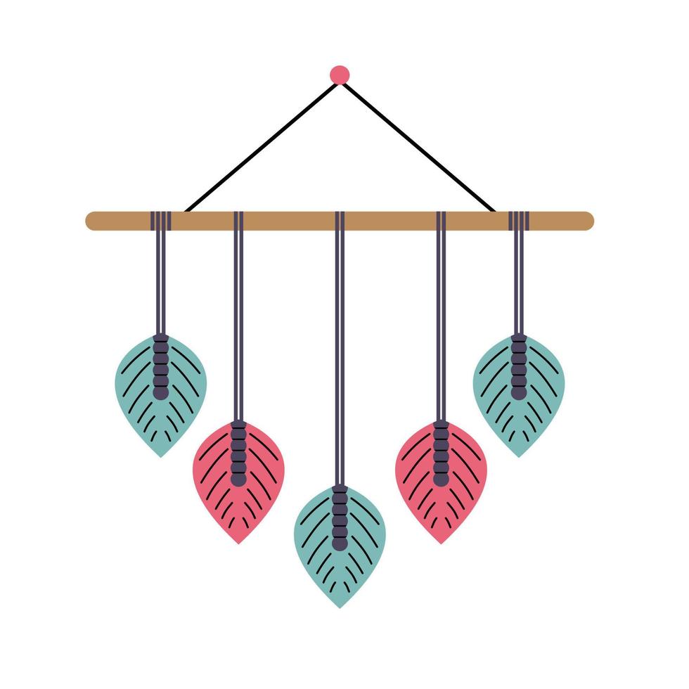 Macrame Wall Hanging Home Decoration vector