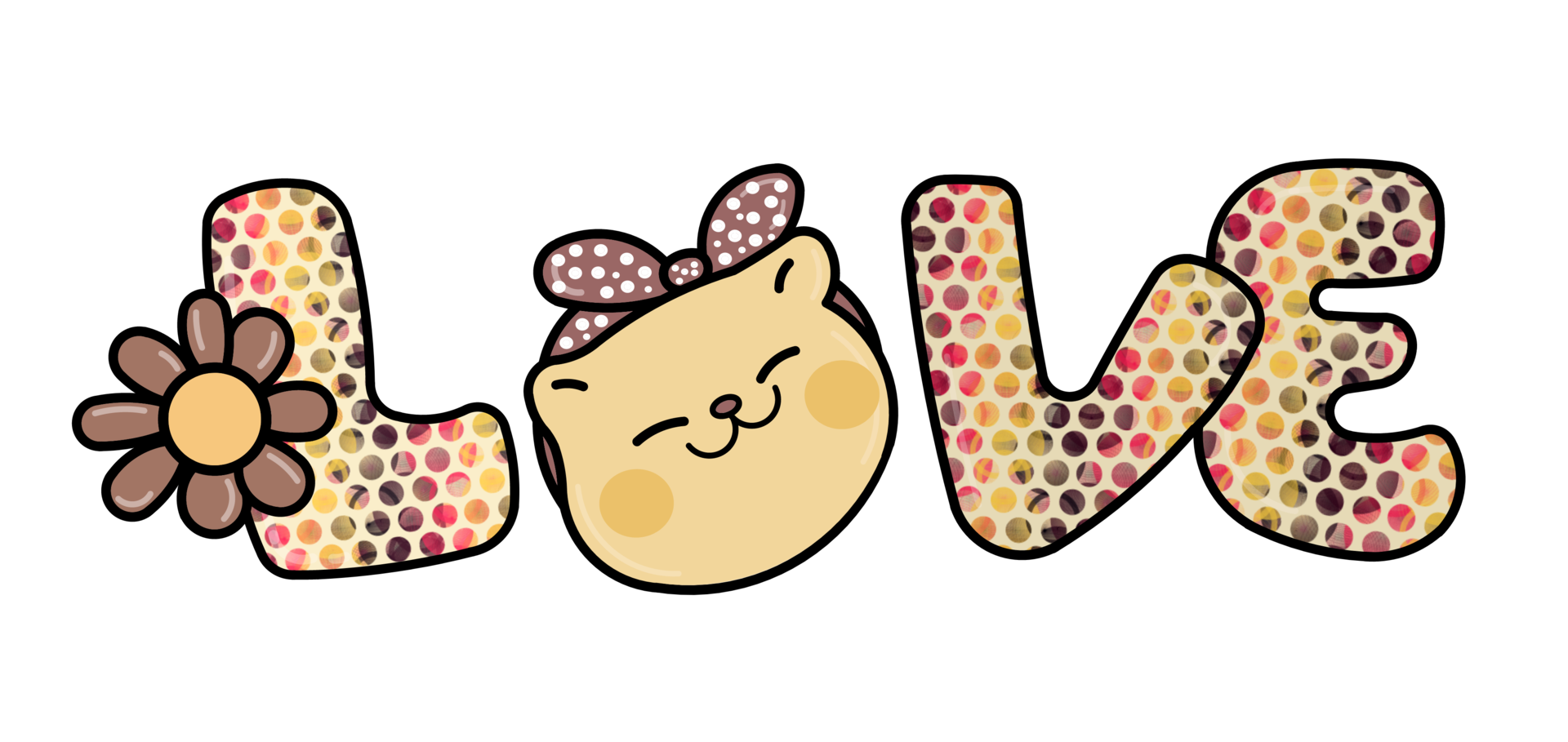 love cats flower cats Bow Headband png
