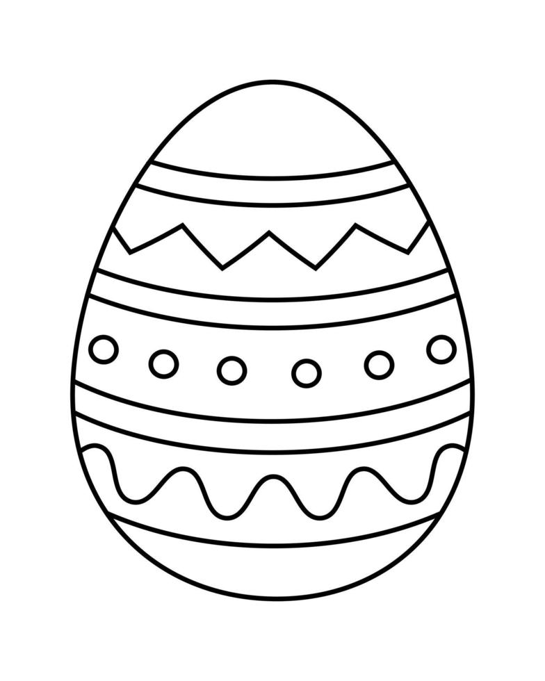 Easter Egg Black and White vector