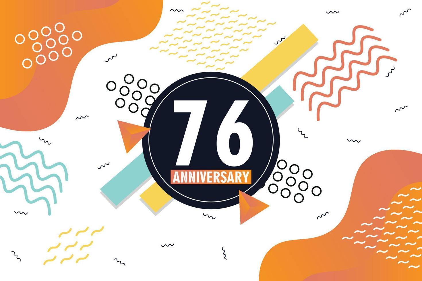 th anniversary celebration logotype with colorful abstract background design with geometrical shapes vector design