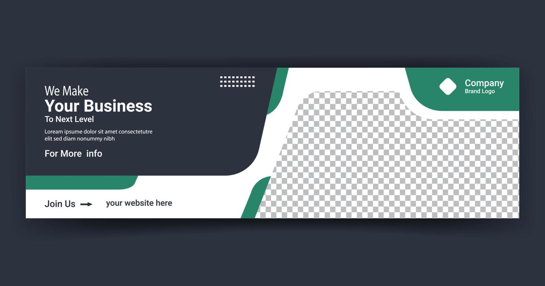 business web banner template design free vector