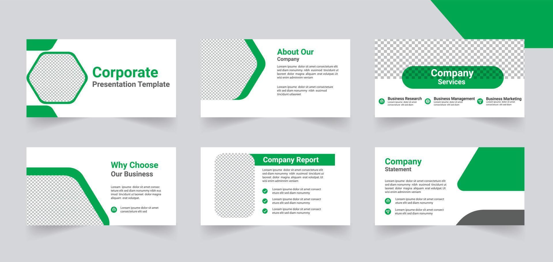 Corporate business presentation template design free vector