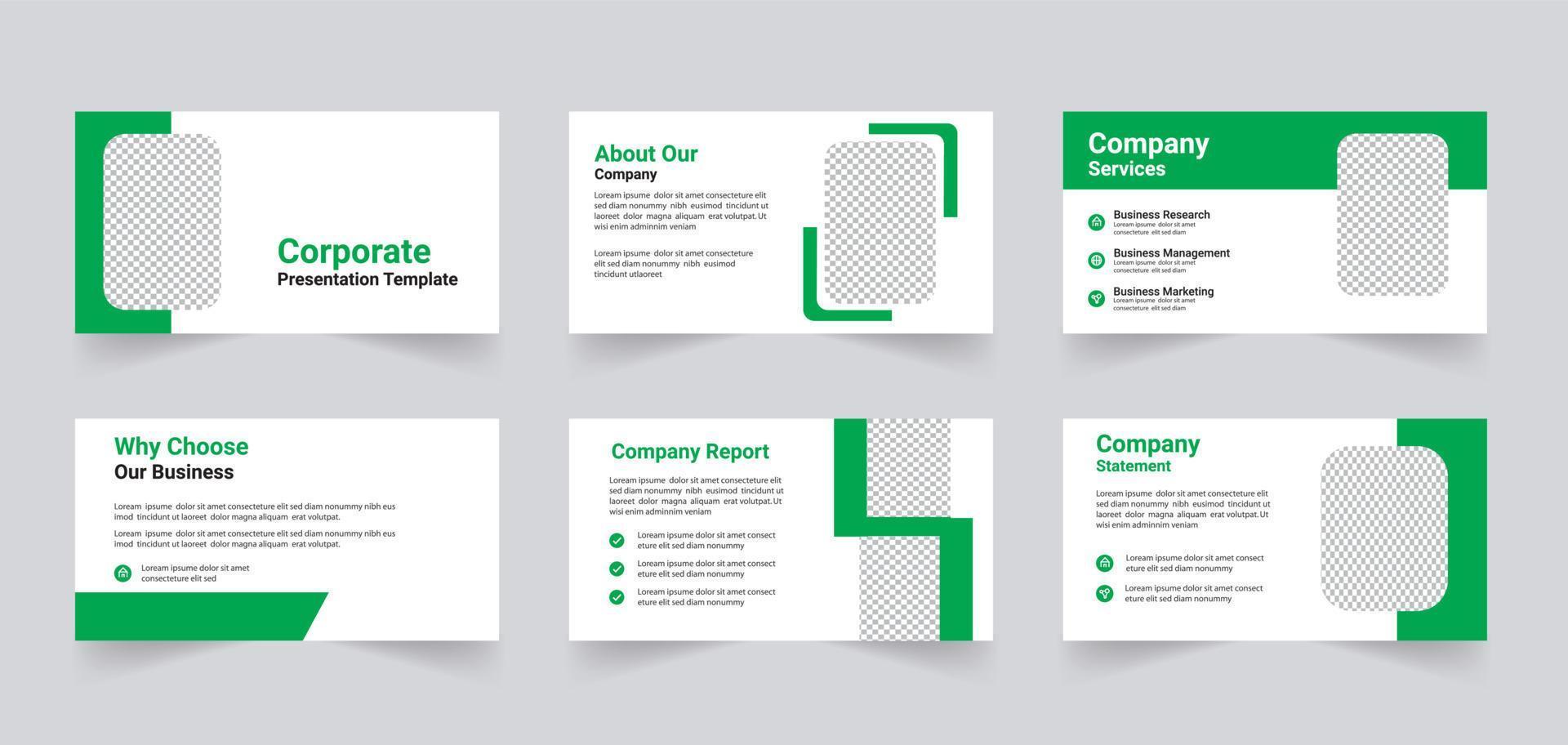 Corporate business presentation template design free vector