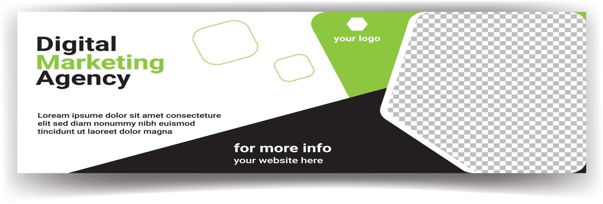 business  cover page or web ads banner design template Free Vector