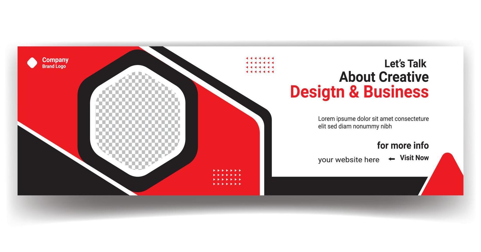 business  cover page or web ads banner design template Free Vector