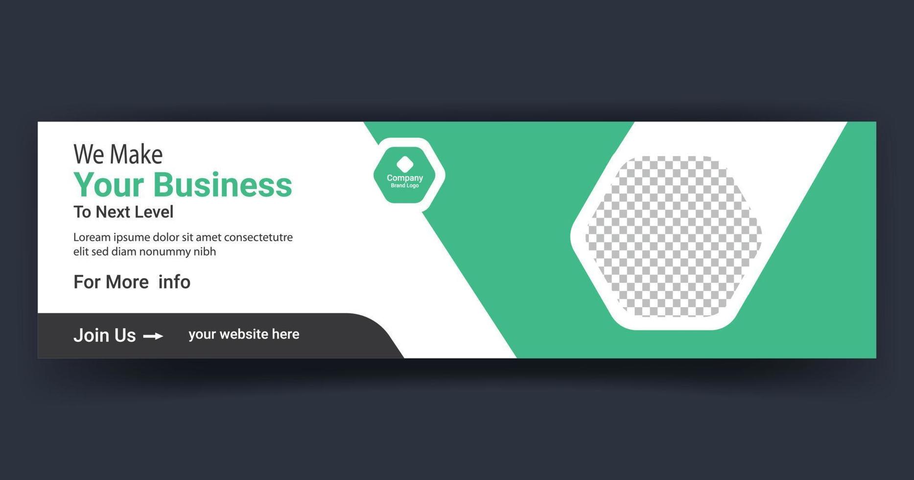 business web banner template design free vector