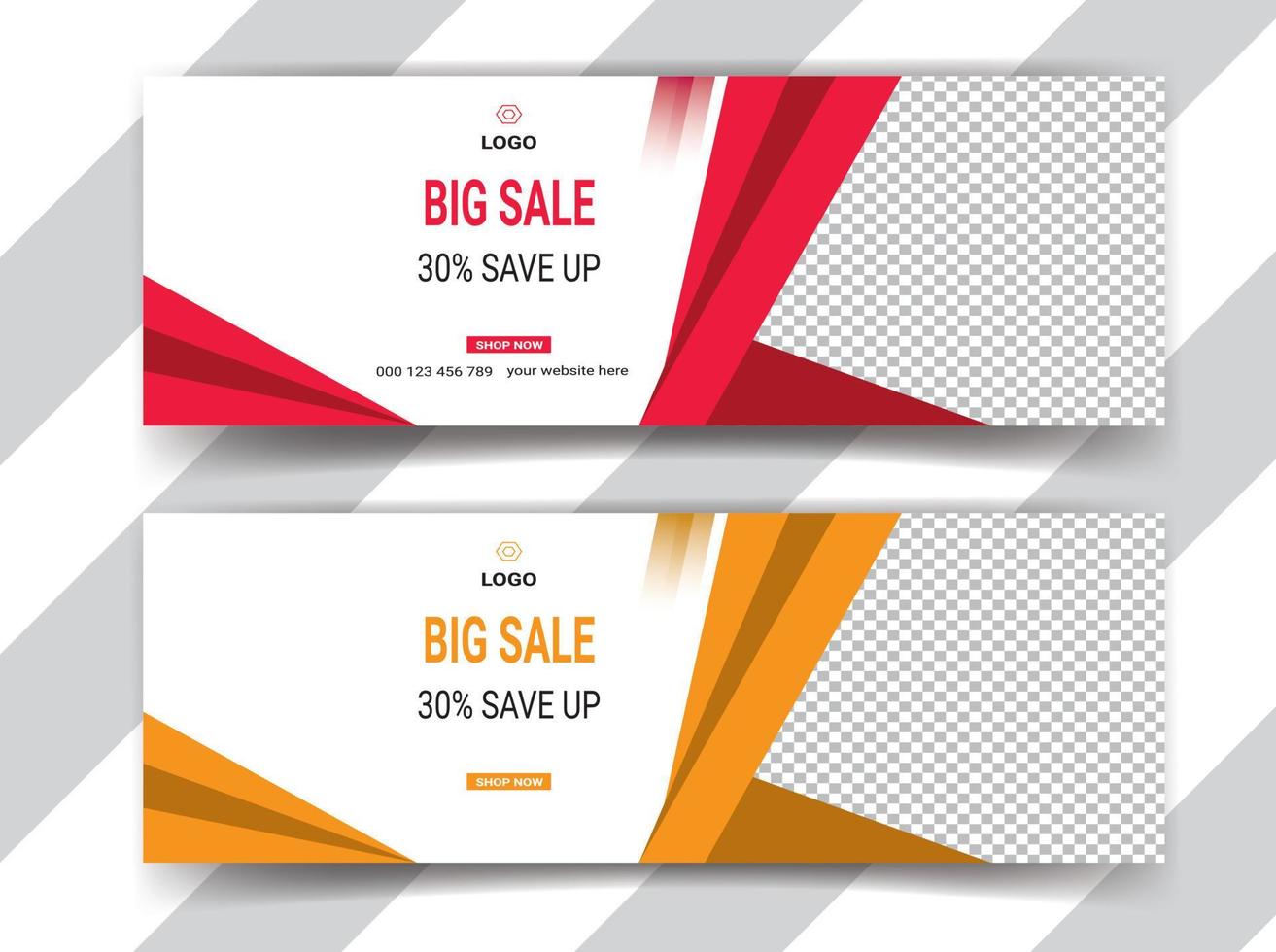 business web banner template design free vector