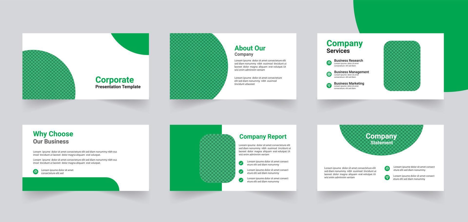 Corporate business presentation template design free vector