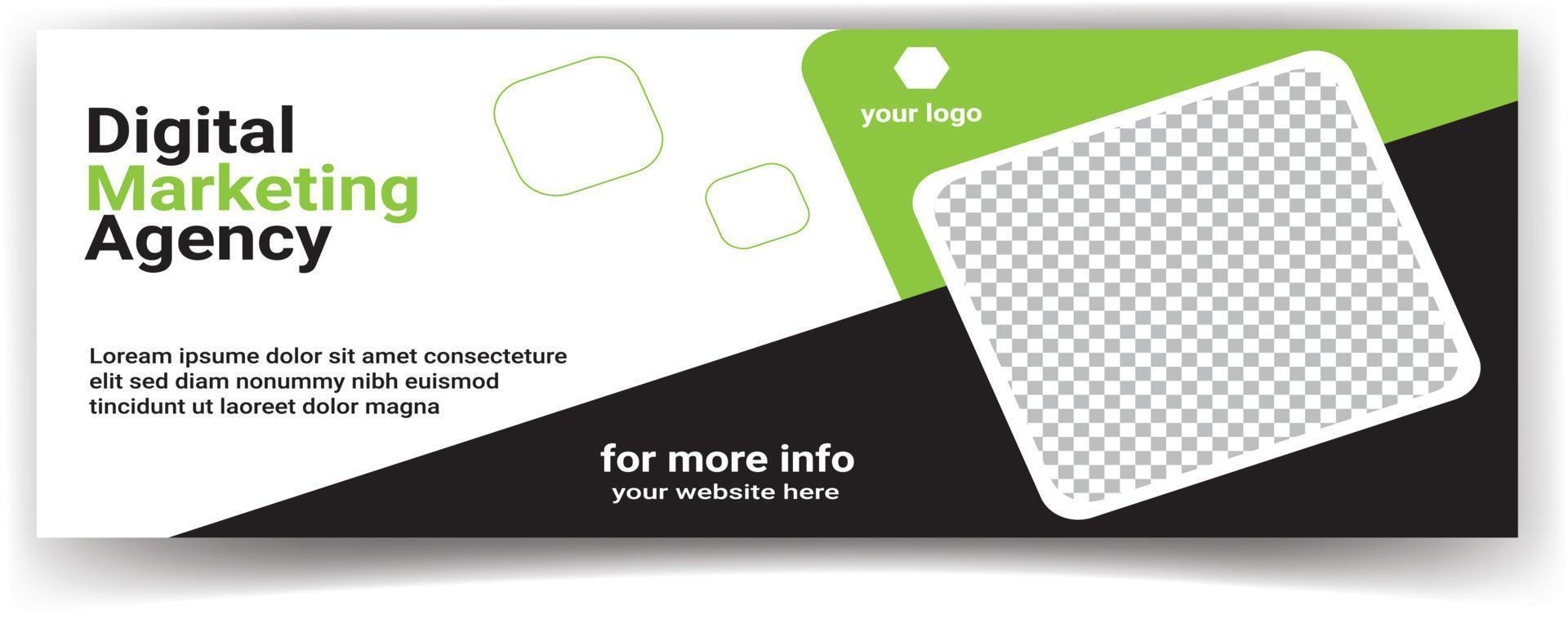 business  cover page or web ads banner design template Free Vector