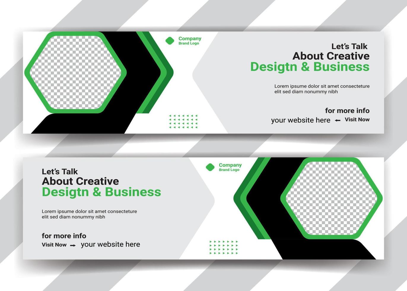 business  cover page or web ads banner design template Free Vector