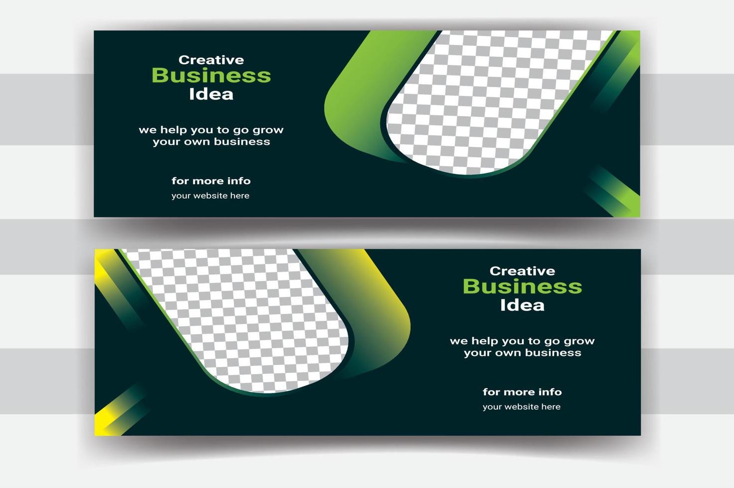 business  cover page or web ads banner design template Free Vector