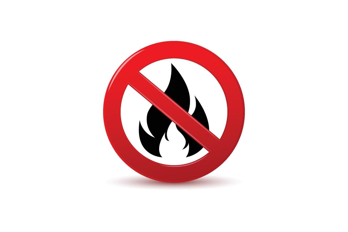 free vector flat design do not fire sign