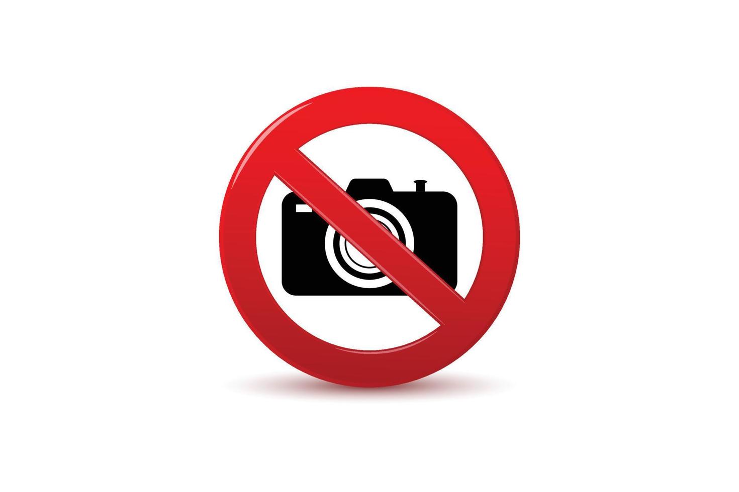 Picture prohibiting taking photos with the camera sign of illegal forbidden recording vector illustration