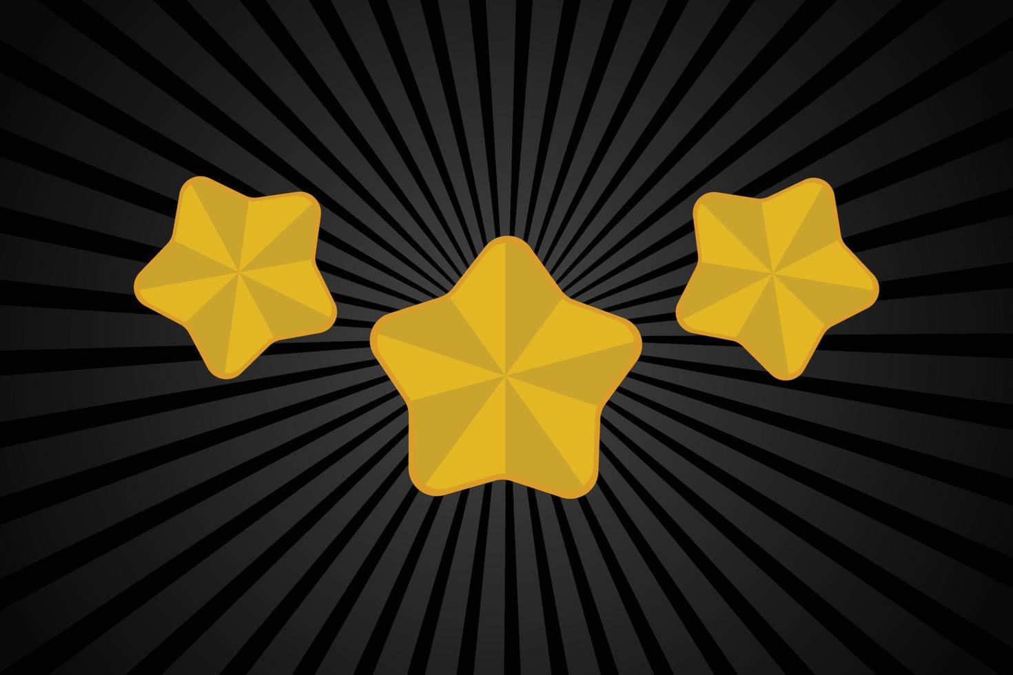 Vector vector illustration of golden stars rating game. set isolated green stars for the game