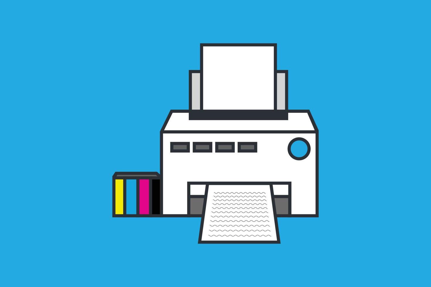 Free Vectors Printer cartoon illustration