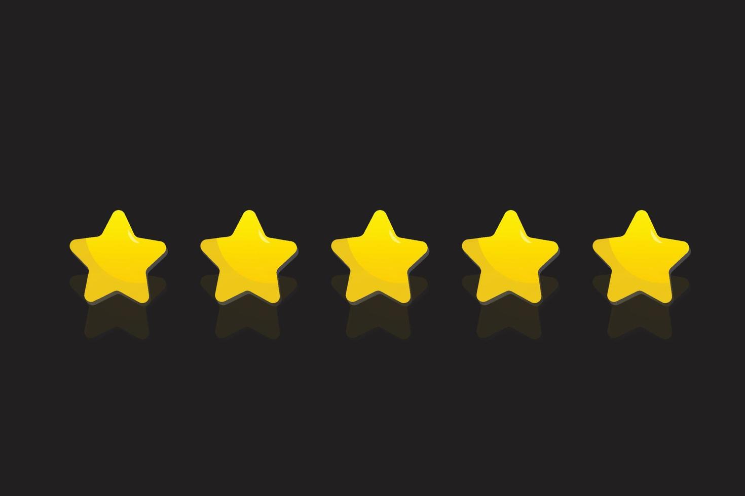 Free vector five stars rating button for experience reviews