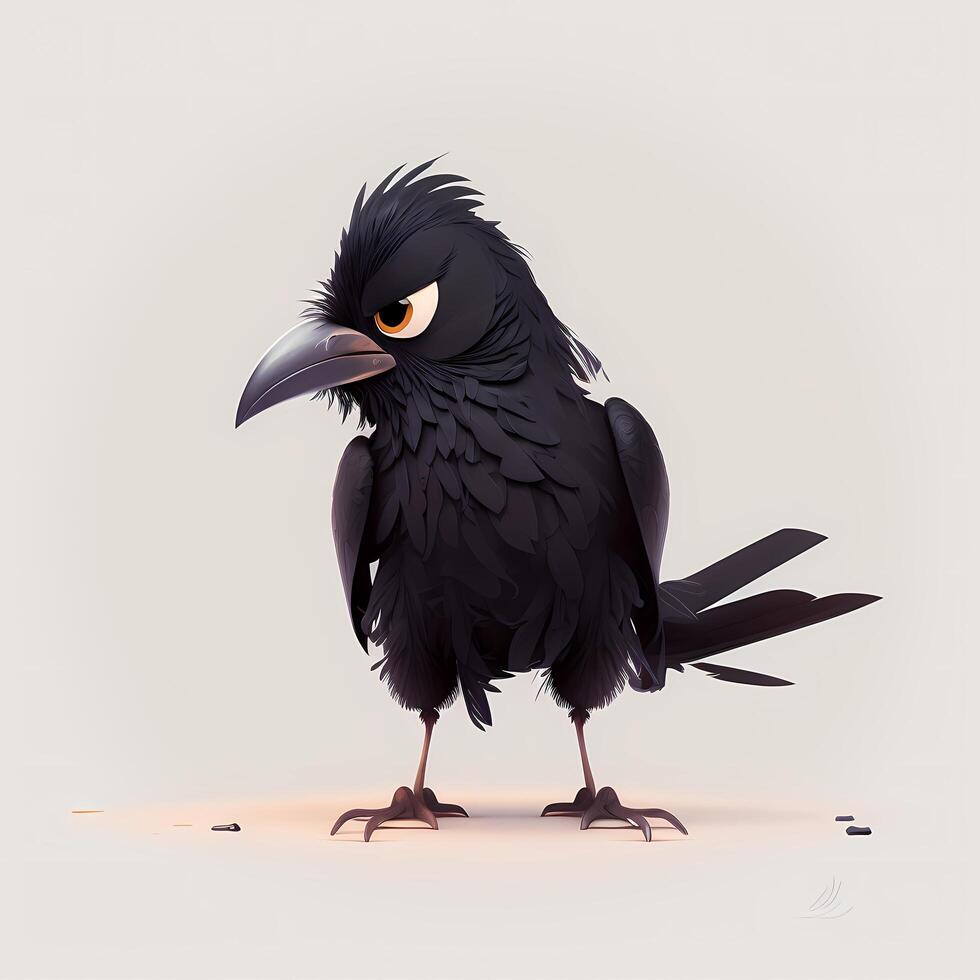crow illustration aesthetic photo