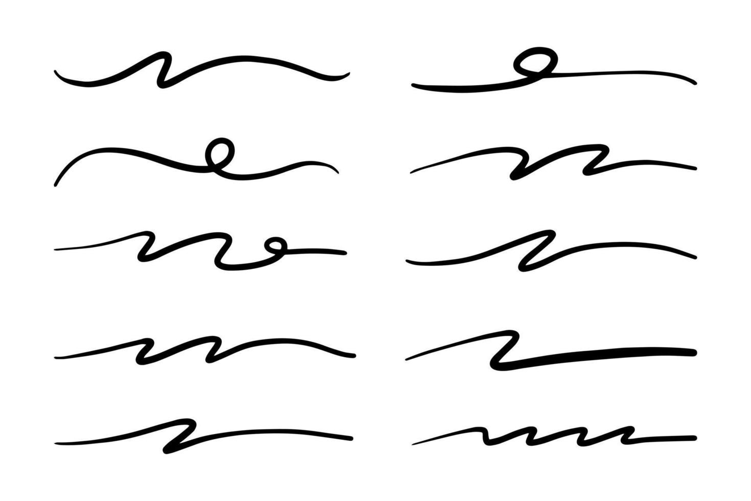 Swooshes and flourish brush stroke vector collection.