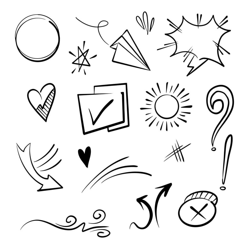 Doodle element vector set, for concept design.