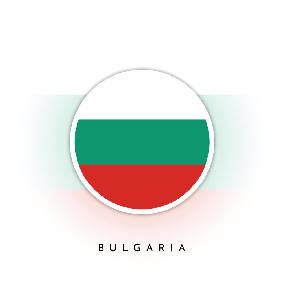 Bulgaria round flag template design vector
