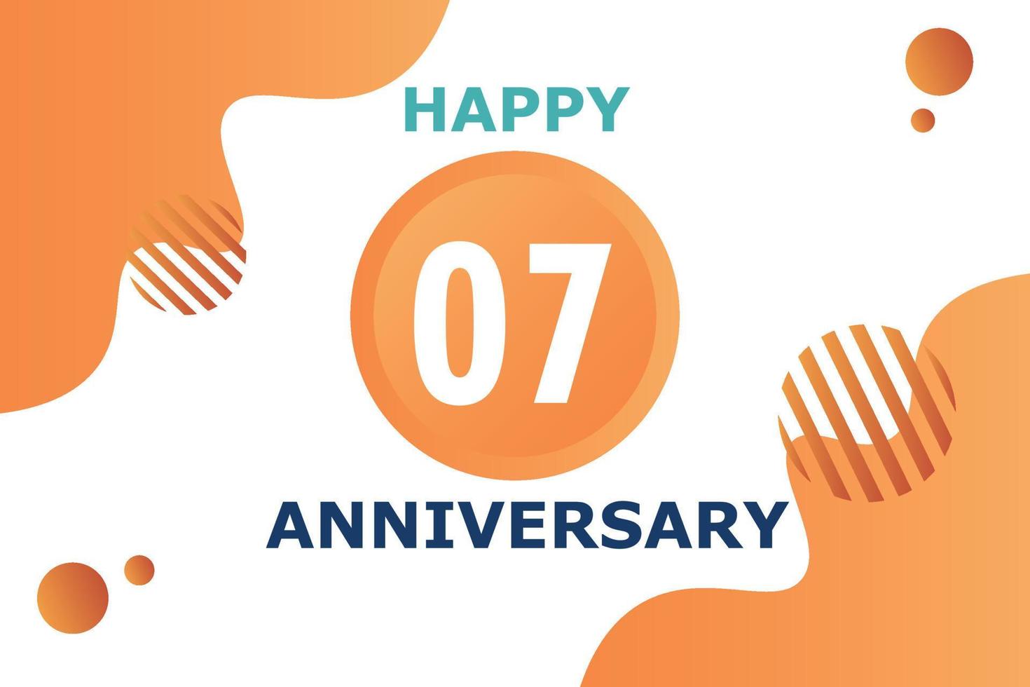 09 years anniversary celebration geometric logo design with orange blue and white color number on white background template vector