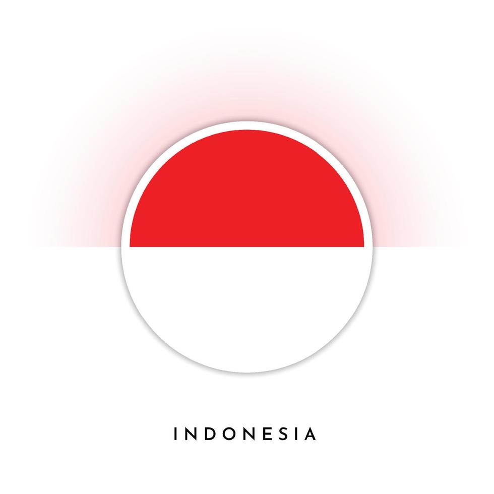 Indonesia redondo bandera modelo diseño vector