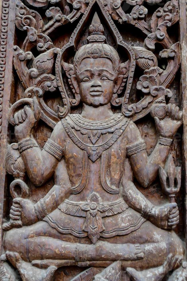 Buddhist Temple architecture in Thailand photo