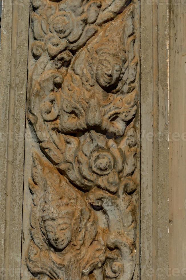 Buddhist Temple architecture in Thailand photo