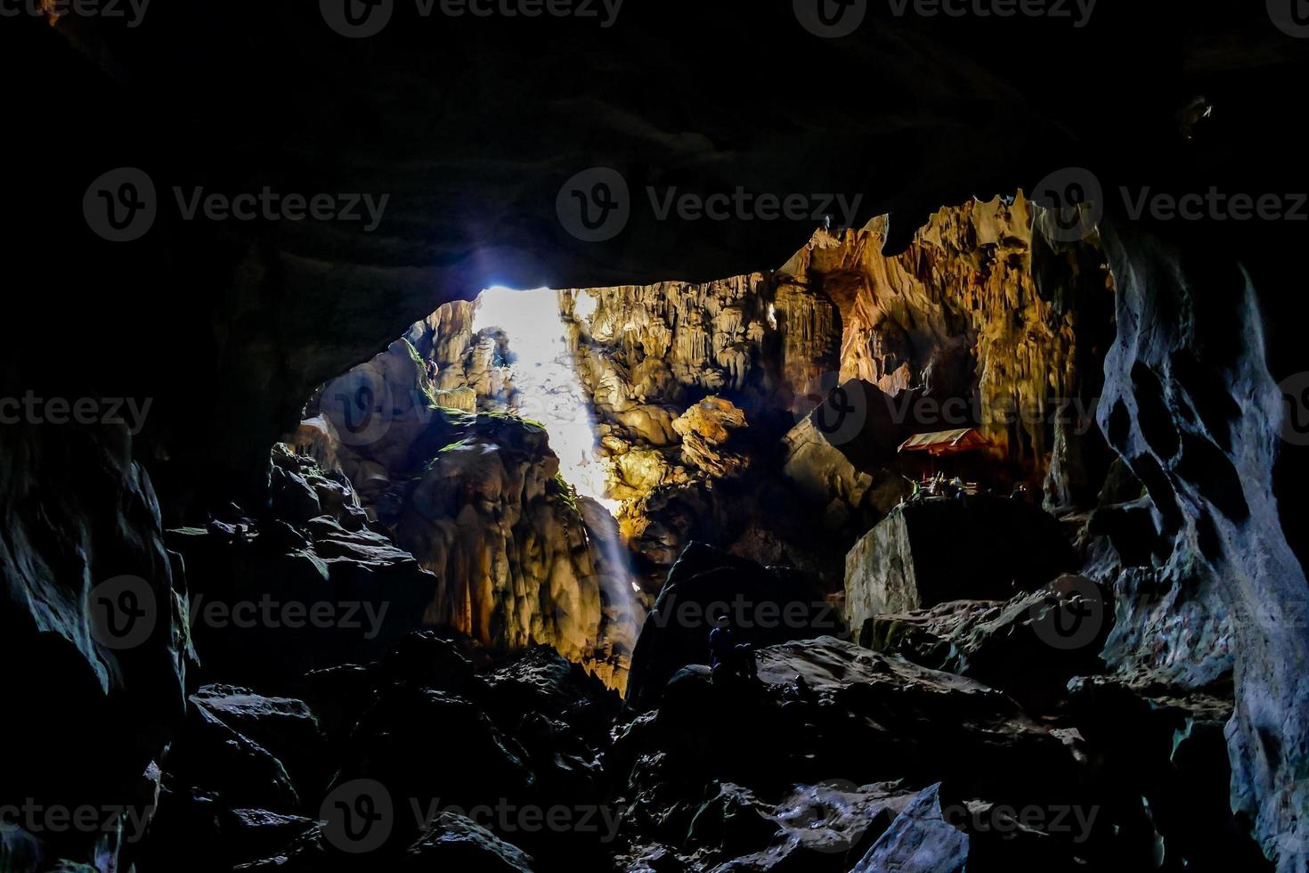 Inside the rocky cave photo