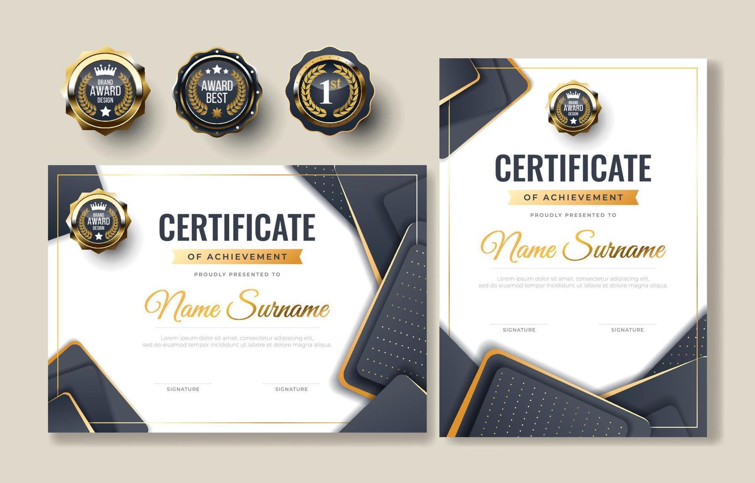 Professional Certificate Template vector