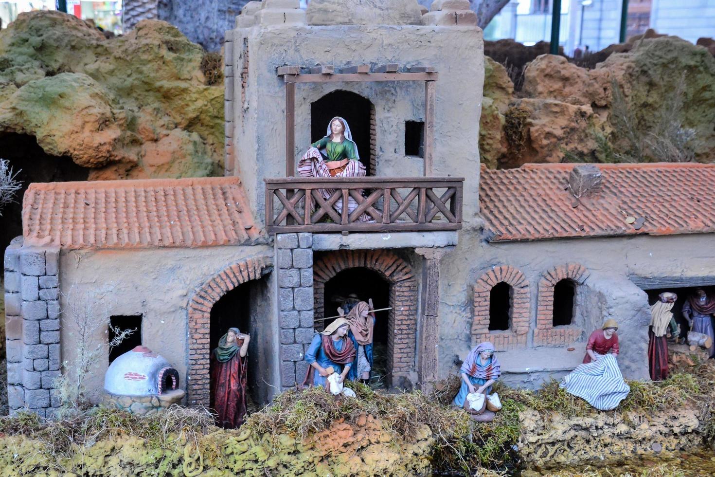 Nativity scene statues photo