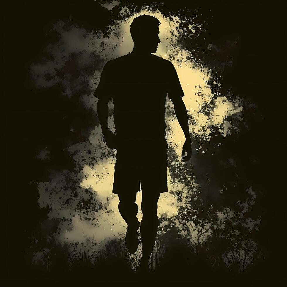 football  silhouette AI Generated photo