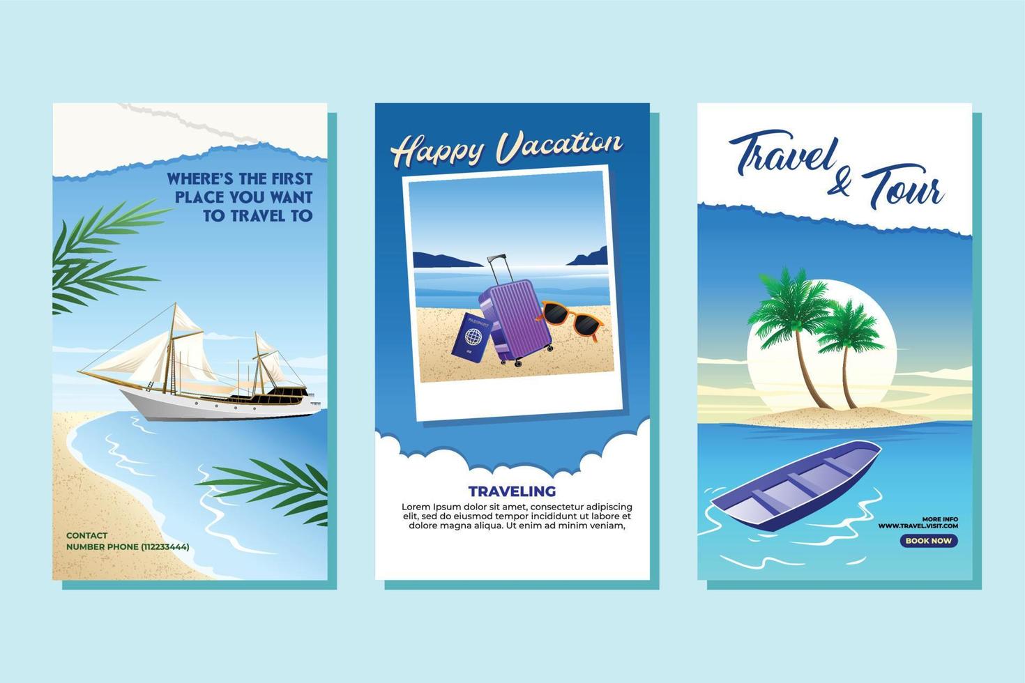 World Travel Vector Illustration. Tour and Travel Graphic design for banners and flyer