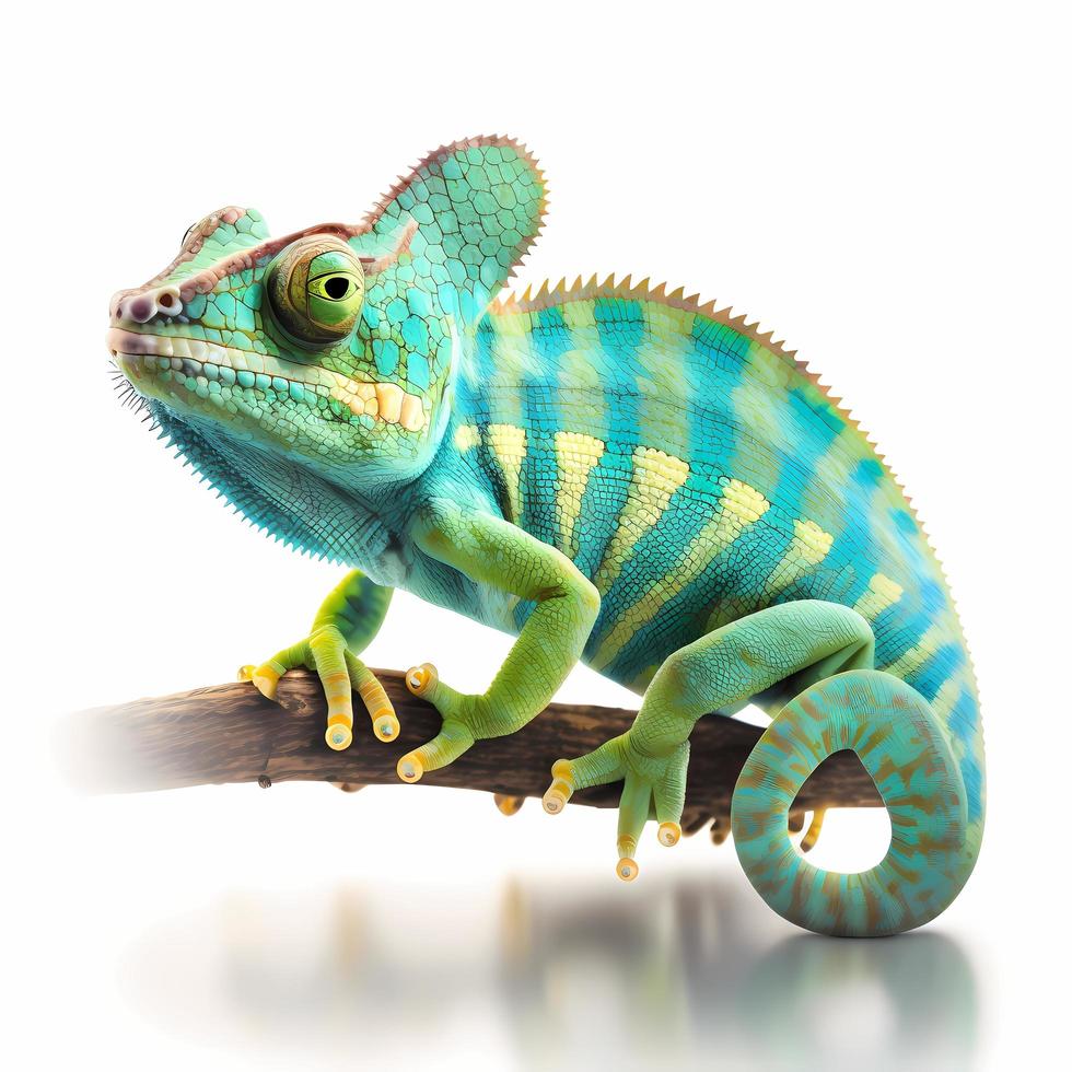chameleon  illustration AI Generated photo
