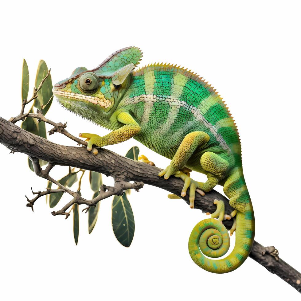 chameleon  illustration AI Generated photo