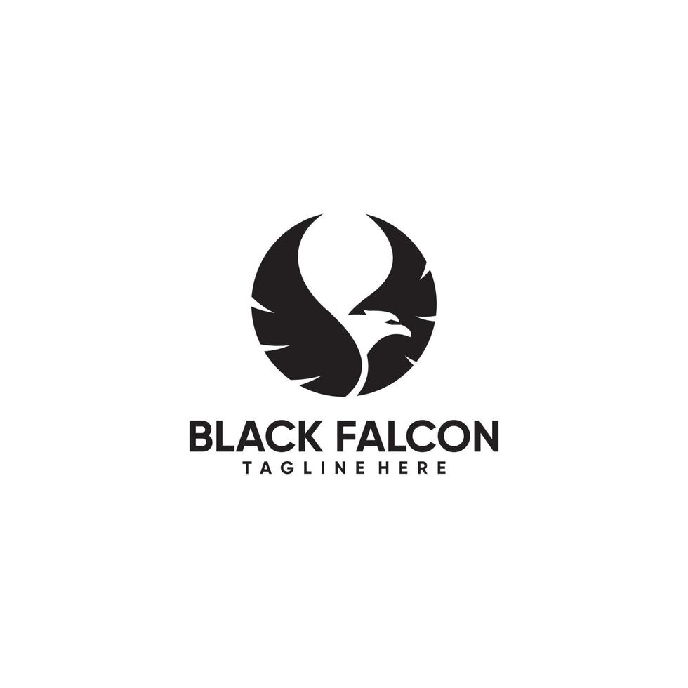 negro halcón logotipo.eps vector