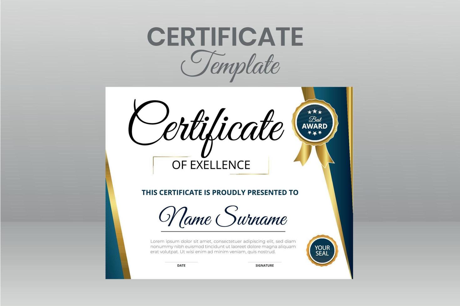 Modern Certificate Template vector