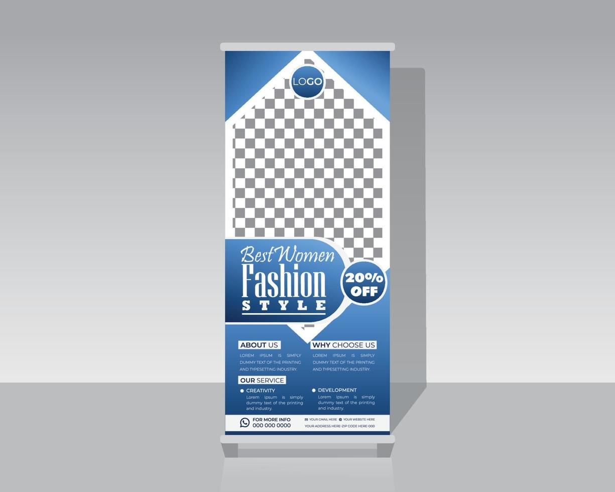 Shopping Roll Up Banner vector