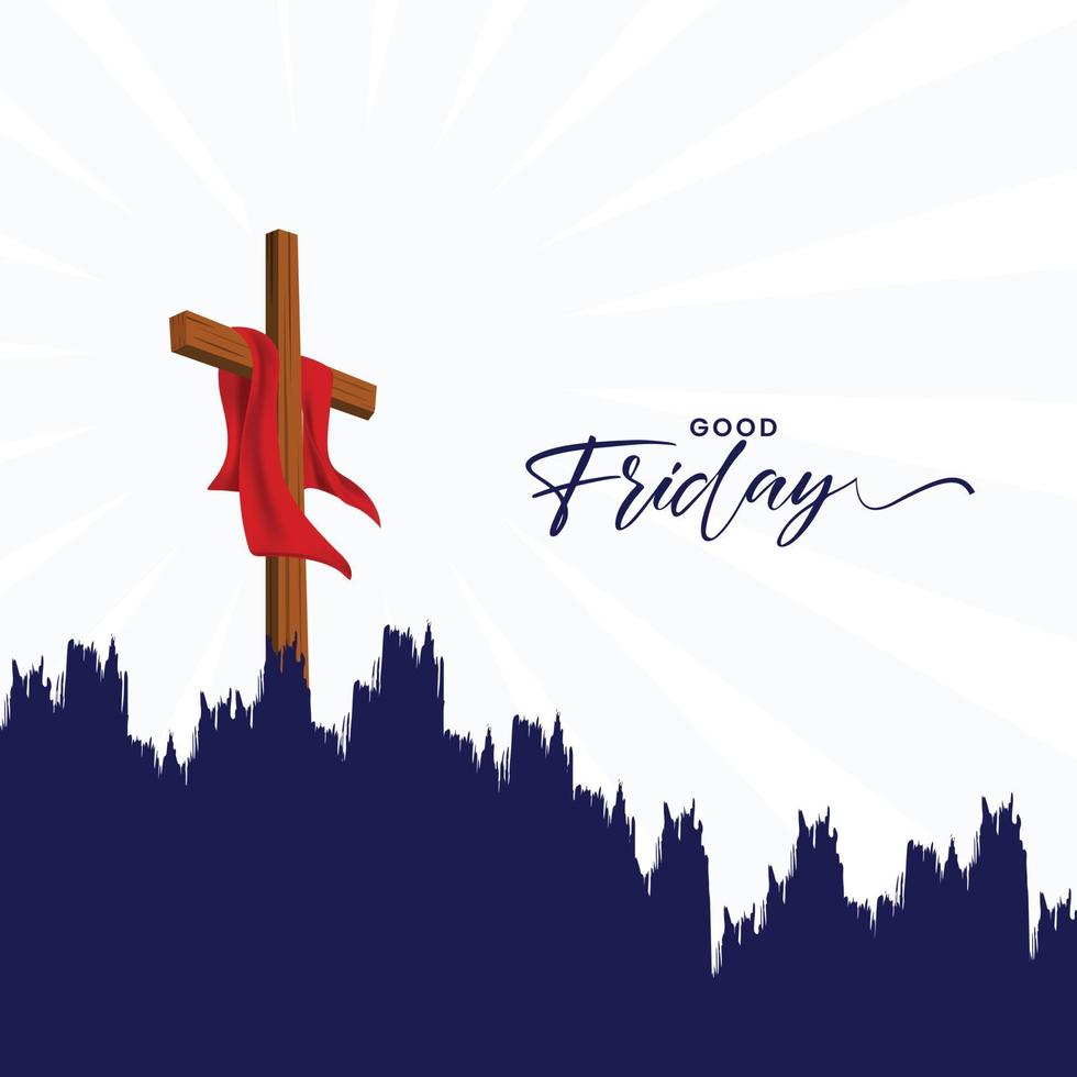 Good Friday Peace of Holy Week Social Media Post vector